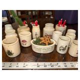 Vintage Holiday-Themed Pottery Collection with Festive Designs Vintage Holiday-Themed Pottery Collection with Festive Designs