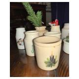 Vintage Holiday-Themed Pottery Collection with Festive Designs Vintage Holiday-Themed Pottery Collection with Festive Designs