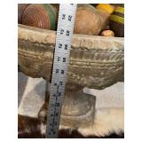 Vintage Bocce Balls in Ornate Planter Vintage Bocce Balls in Ornate Planter