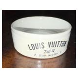Antique French Louis Vuitton Ceramic Dish - Rue Scribe Paris Small Container Antique French Louis Vuitton Ceramic Dish - Rue Scribe Paris Small Container