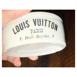 Antique French Louis Vuitton Ceramic Dish - Rue Scribe Paris Small Container Antique French Louis Vuitton Ceramic Dish - Rue Scribe Paris Small Container