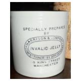 Antique English Advertising Stoneware Pots - Harrison & Co Invalid Jelly & Frank Cooper Marmalade Antique English Advertising Stoneware Pots - Harrison & Co Invalid Jelly & Frank Cooper Marmalade