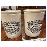 Pair of Antique English Advertising James Keiller & Sons Dundee Marmalade Pots Pair of Antique English Advertising James Keiller & Sons Dundee Marmalade Pots