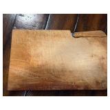 Vintage Wooden Cutting Board & Bramhall Sheffield Bread Knife Vintage Wooden Cutting Board & Bramhall Sheffield Bread Knife