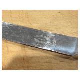 Vintage Wooden Cutting Board & Bramhall Sheffield Bread Knife Vintage Wooden Cutting Board & Bramhall Sheffield Bread Knife
