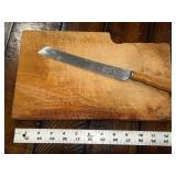 Vintage Wooden Cutting Board & Bramhall Sheffield Bread Knife Vintage Wooden Cutting Board & Bramhall Sheffield Bread Knife