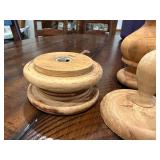 Vintage Wooden Spools and Decorative Finials Lot Vintage Wooden Spools and Decorative Finials Lot