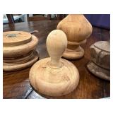 Vintage Wooden Spools and Decorative Finials Lot Vintage Wooden Spools and Decorative Finials Lot