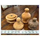 Vintage Wooden Spools and Decorative Finials Lot Vintage Wooden Spools and Decorative Finials Lot