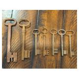 Antique Skeleton Keys Set of 6 Antique Rusted Patina Antique Skeleton Keys Set of 6 Antique Rusted Patina
