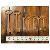 Antique Skeleton Keys Set of 6 Antique Rusted Patina Antique Skeleton Keys Set of 6 Antique Rusted Patina