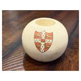 Antique Ceramic Cambridge Match Holder and Striker Crested with Coat of Arms Design Antique Ceramic Cambridge Match Holder and Striker Crested with Coat of Arms Design