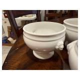Set of White Vintage French Ceramic Lion Head Bowls - Various Sizes Set of White Vintage French Ceramic Lion Head Bowls - Various Sizes