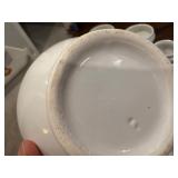 Set of White Vintage French Ceramic Lion Head Bowls - Various Sizes Set of White Vintage French Ceramic Lion Head Bowls - Various Sizes