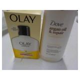 Olay Moisturizer and Dove Argan Oil... Olay Moisturizer and Dove Argan Oil...
