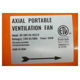 Axial Portable Ventilation Fan & 10 Meter Flexible Duct