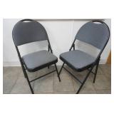 Pair Of Padded Folding Chairs