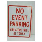 No Event Parking Metal Sign 24"x18"