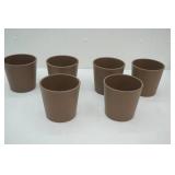 Aesthetic Plastic Containers (6ct) 6"H by 6.3" diameter