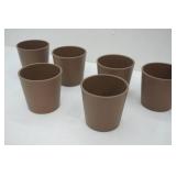 Aesthetic Plastic Containers (6ct) 6"H by 6.3" diameter