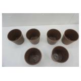 Aesthetic Plastic Containers (6ct) 6"H by 6.3" diameter