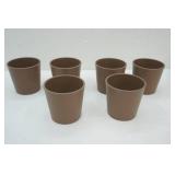 Aesthetic Plastic Containers (6ct) 6"H by 6.3" diameter