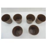 Aesthetic Plastic Containers (6ct) 6"H by 6.3" diameter