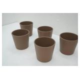 Aesthetic Plastic Containers (5ct) 6"H by 6.3" diameter