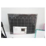 Chalkboard Calendar, Shelf, Woven Baskets