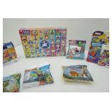 Puzzle, Monster Jam Trucks, Lego Kits, Elmers Squishees and more