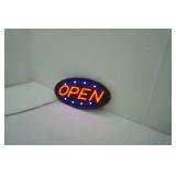 LED Open Sign 19"x 10" Oval