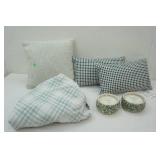 Throw Pillows, Ironing Board Cover, Citronella Candles