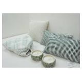 Throw Pillows, Ironing Board Cover, Citronella Candles