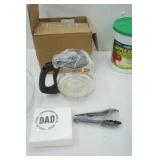 Kitchen Supply Lot: 12 cup coffee pot, silicone bakeware, 5lb electrolyte mix