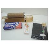 Rolling Grill Basket, Foil Sheets, Lemon Squeezer, Fondu Accessories