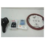 Steering Wheel Cover, Bike Seat, Pedals, bike tool kit, ball air pump