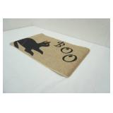 Rubber Backed "Boo" w/kitty Door Mat