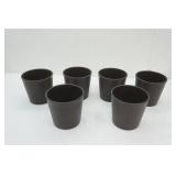 Aesthetic Plastic Containers (6ct) 6"H by 6.3" diameter