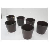 Aesthetic Plastic Containers (6ct) 6"H by 6.3" diameter