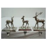 3ct Metal Stocking Hangers. Buck & Fawns