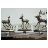 3ct Metal Stocking Hangers. Buck & Fawns