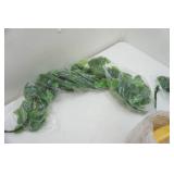 Stone Garden Sign, Artificial Ivy, Glass Jars, Wooden Nose Letter Clips, Glass Lamp Shades