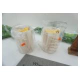 Stone Garden Sign, Artificial Ivy, Glass Jars, Wooden Nose Letter Clips, Glass Lamp Shades