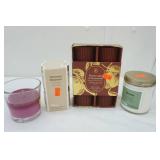 Candles: Room Essentials, Warm Cider & Cinnamon Pillars, Glade