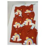 Cat & Jack Girls Long Sleeve Rainbow Shirts (Large, Medium, Small) 6ct