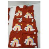 Cat & Jack Girls Long Sleeve Rainbow Shirts (Large, Medium, Small) 7ct
