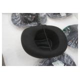 7ct Black Felt Cowboy Hats