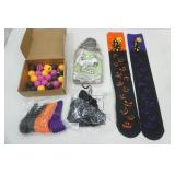 Halloween Lot: Ping Pong Ball Carry Games, Treat Bags, Pirate Patches, Socks