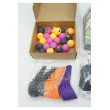 Halloween Lot: Ping Pong Ball Carry Games, Treat Bags, Pirate Patches, Socks