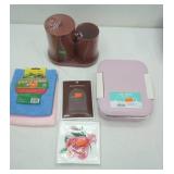 Pillow Fort Bento Box, Fresh Vegetable Pouches, Scent Cards, Bathroom Containers